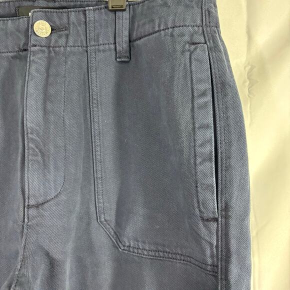 NWT PAIGE Kirby StraightLeg Jeans Vintage Dark Blue Utility Flap Pockets Size 27 - Picture 5 of 10